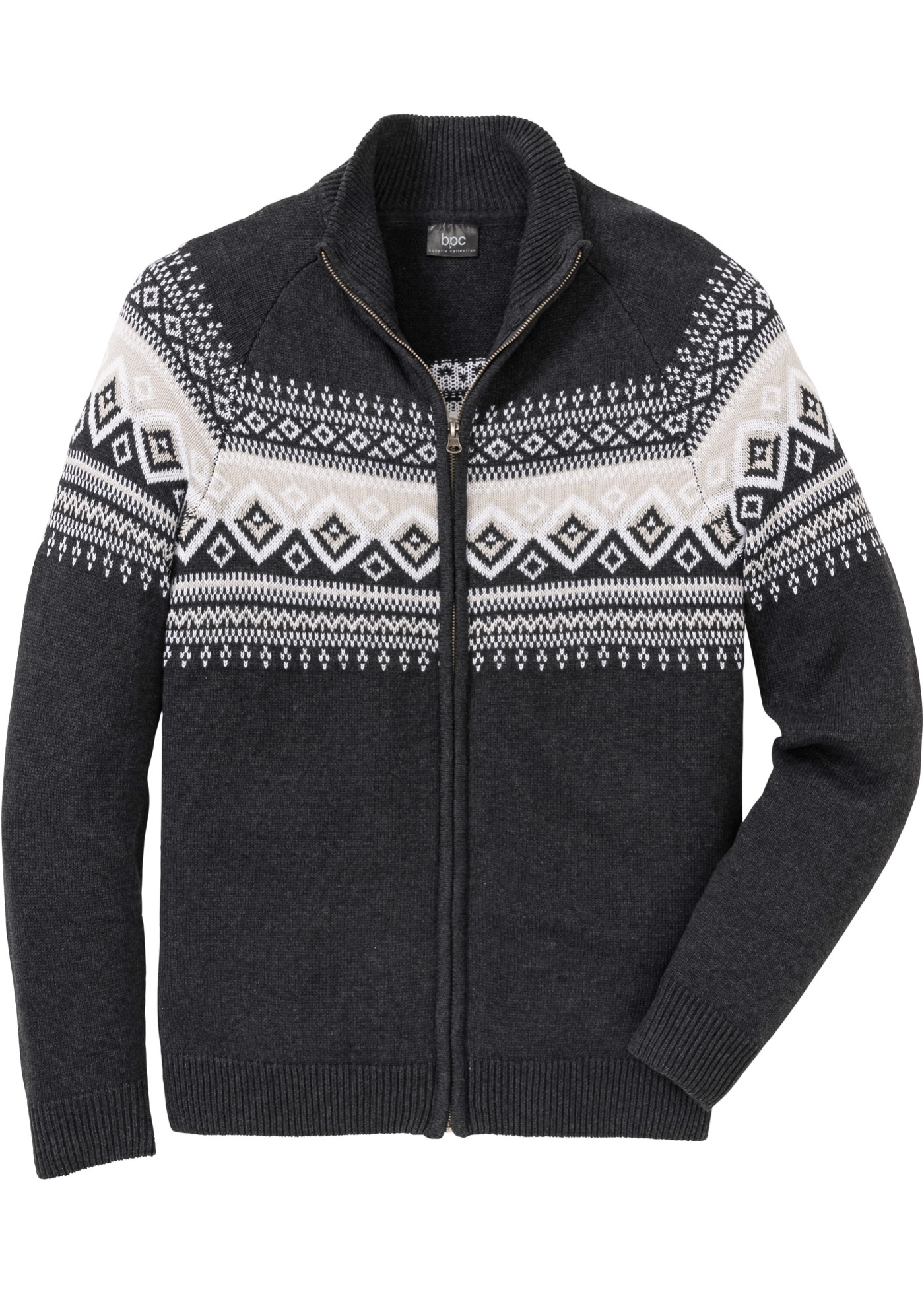 Pletený sveter s nórskym vzorom