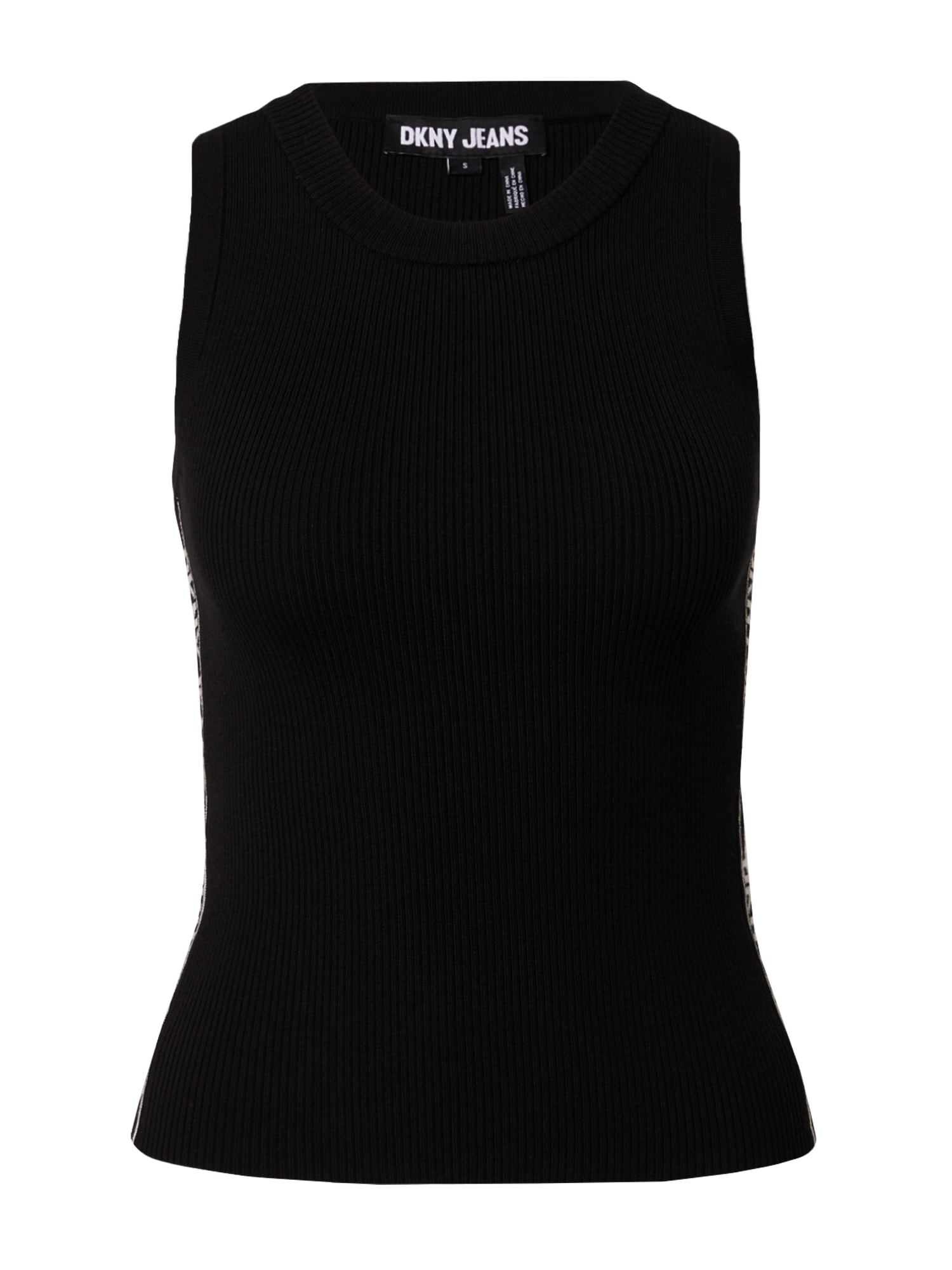 Vyšívaný top béžová čierna DKNY