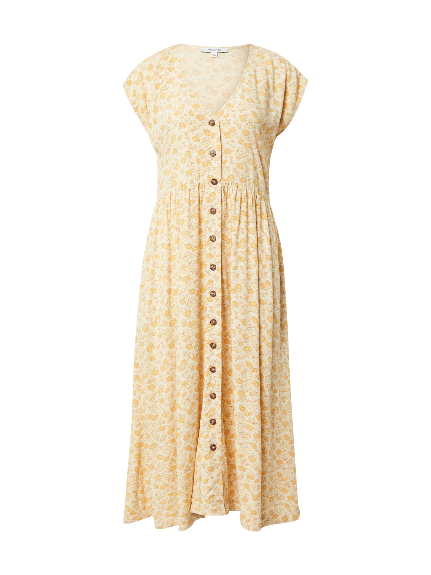Šaty žltá svetlooranžová biela Madewell