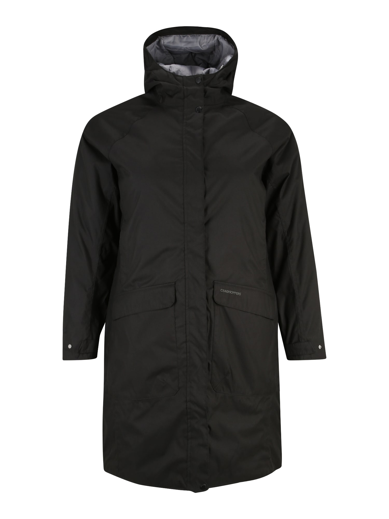 Outdoorový kabát Caithness striebornosivá čierna CRAGHOPPERS