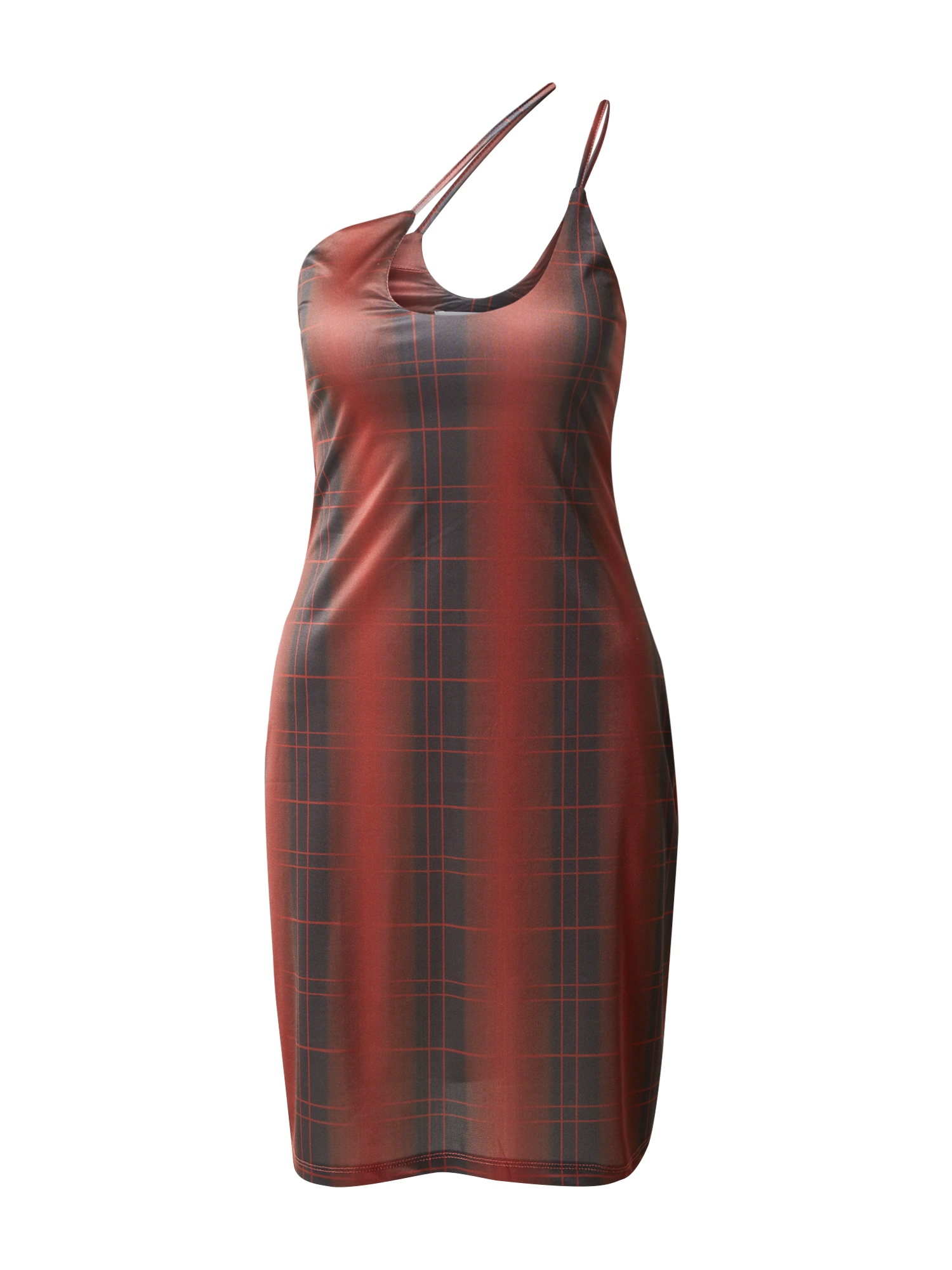 Kokteilové šaty karmínovo červená čierna Hosbjerg