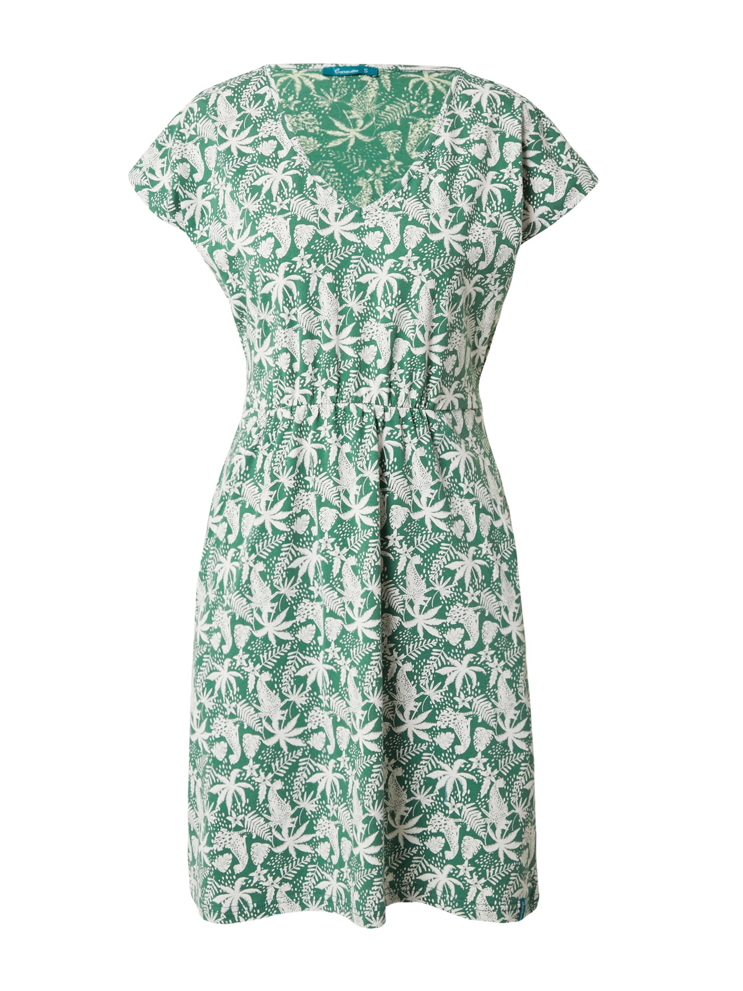 Letné šaty smaragdová biela Tranquillo